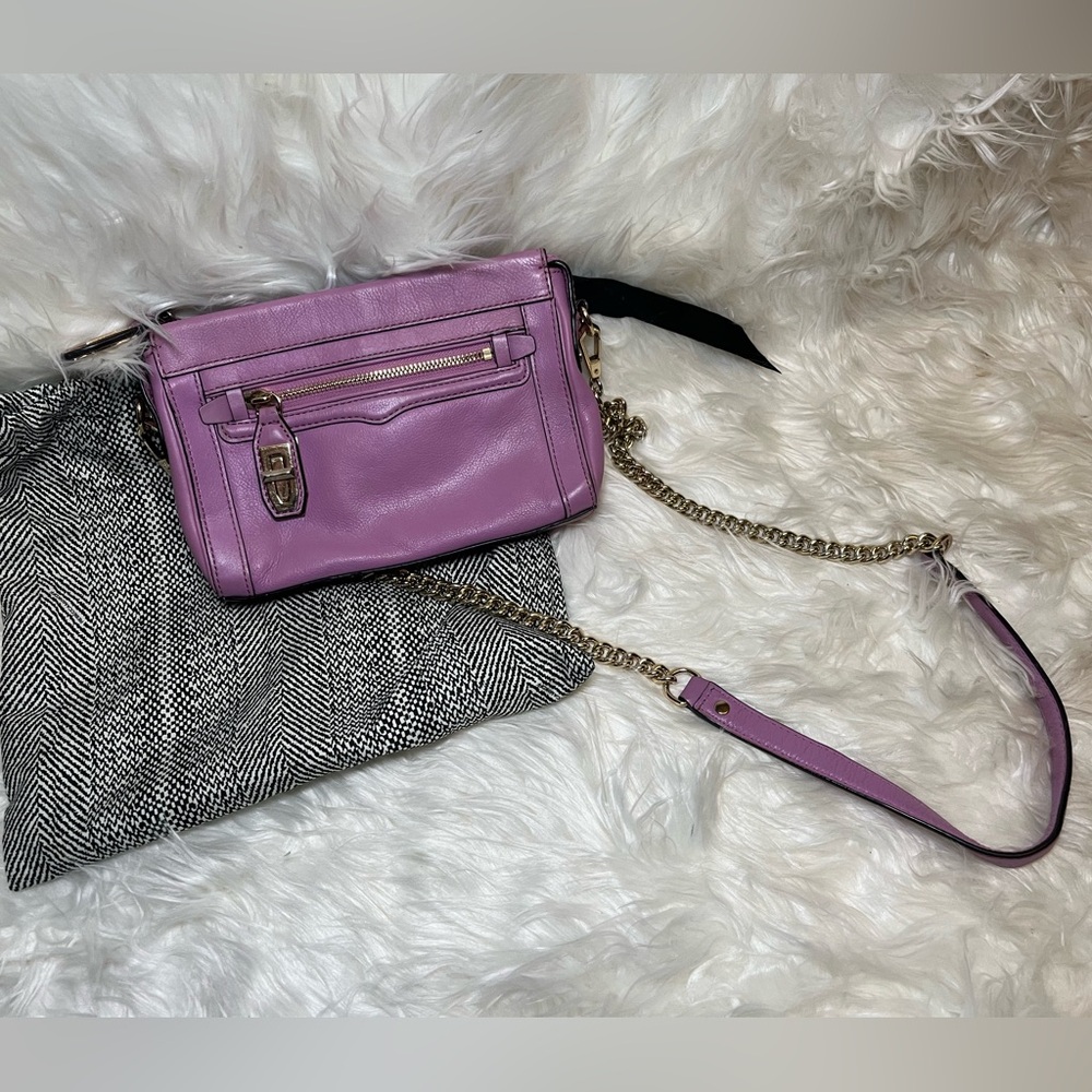 Rebecca Minkoff Women's Leather Crossbody Bag Freesia Purple With Dust Bag!